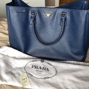 PRADA Authentic! L royal blue tote gently worn